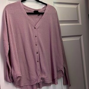 Urban Outfitters Button Up Waffle Top